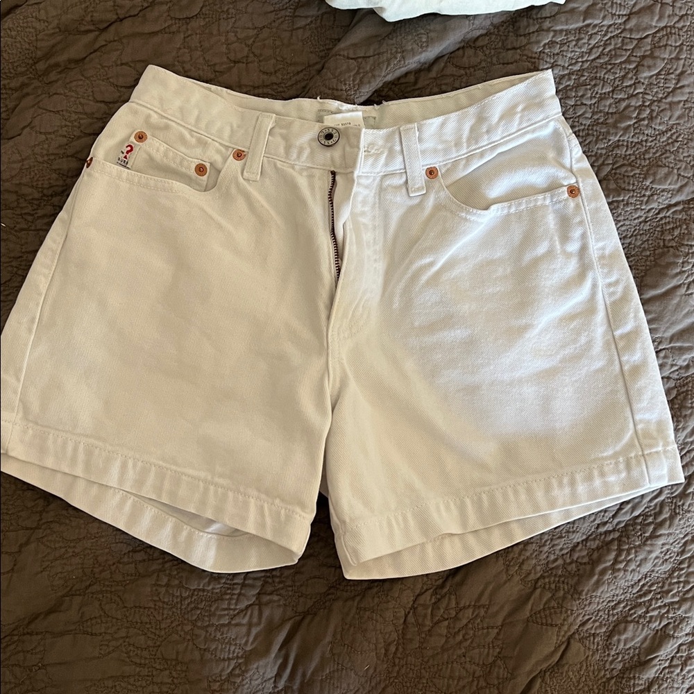 Guess Women’s 90s White Denim Shorts Vtg Y2K Casual Size 28 Made in USA